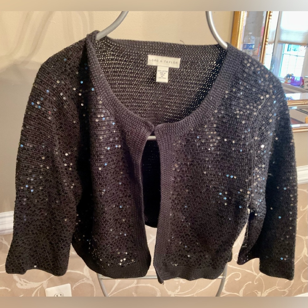 Sequin cropped sweater